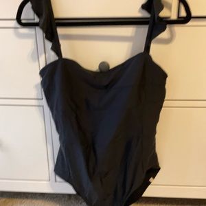 Black ruffle oasis summersalt swim